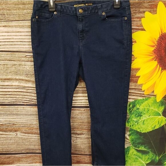 Michael kors skinny dark wash capris size 10 - Picture 1 of 6